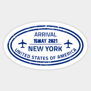 New York passport stamp Sticker